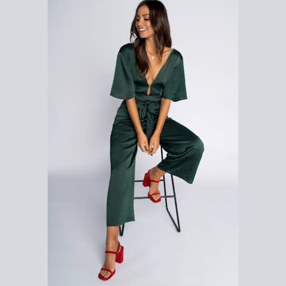 NWT Satin Jumpsuit